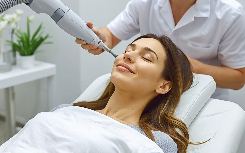 Darstellung von Haut-Laserbehandlungen